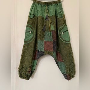 Unique patchwork trousers